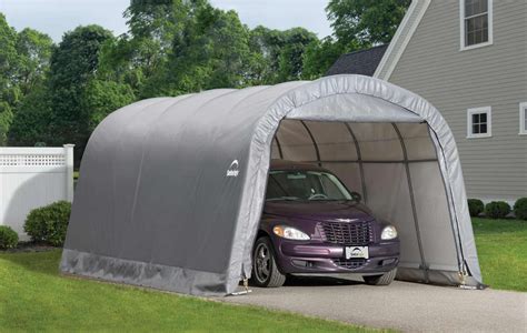 12x20 garage in a box metal|shelterlogic 12x20x8 round top garage.